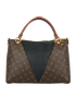 V Tote MM, &pound;950, Handbags, Black/Brown, Leather, Canvas, Back view